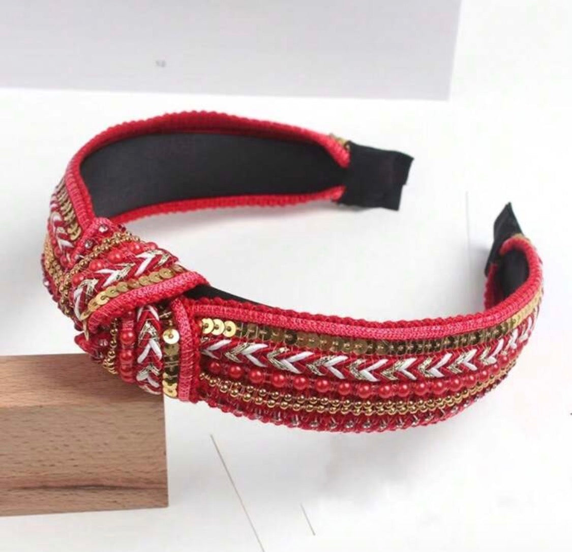 Headband: Simple Boho Knotted Astd Colors