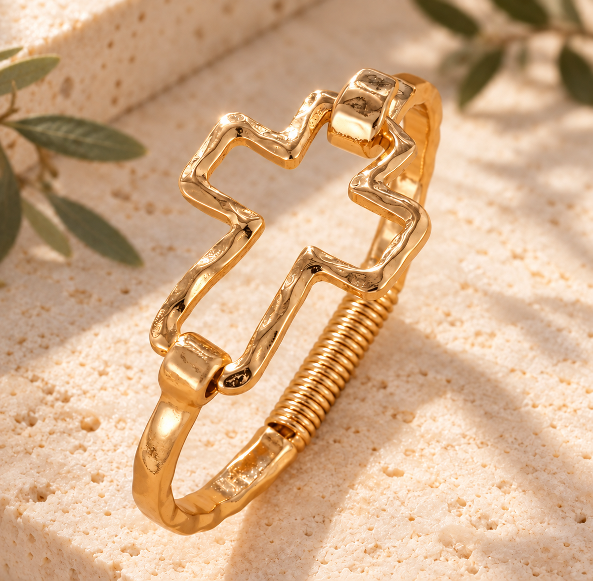 Faith Unshaken Silver or Gold Cross Bracelet