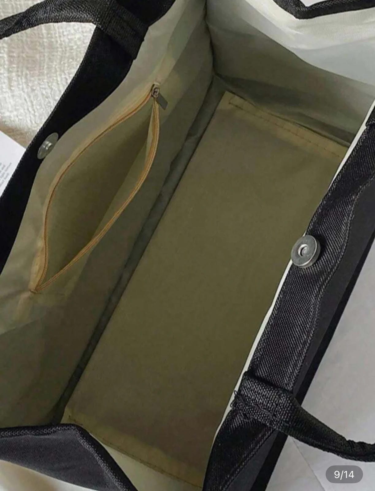 Large Black Canvas Tote 2 Piece Set– “Just a Girl That Loves Jesus”