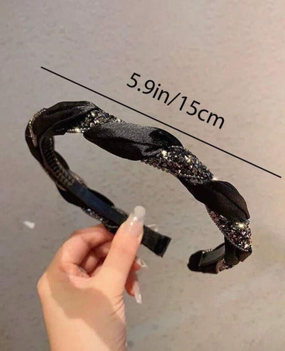 Headband:  Satin and Bling Twist
