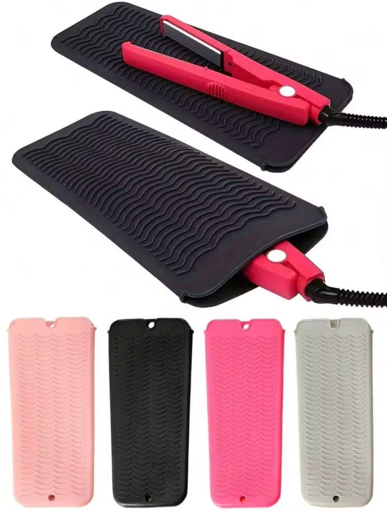 Silicone Heat Styling Matt & Travel Storage Sleeve