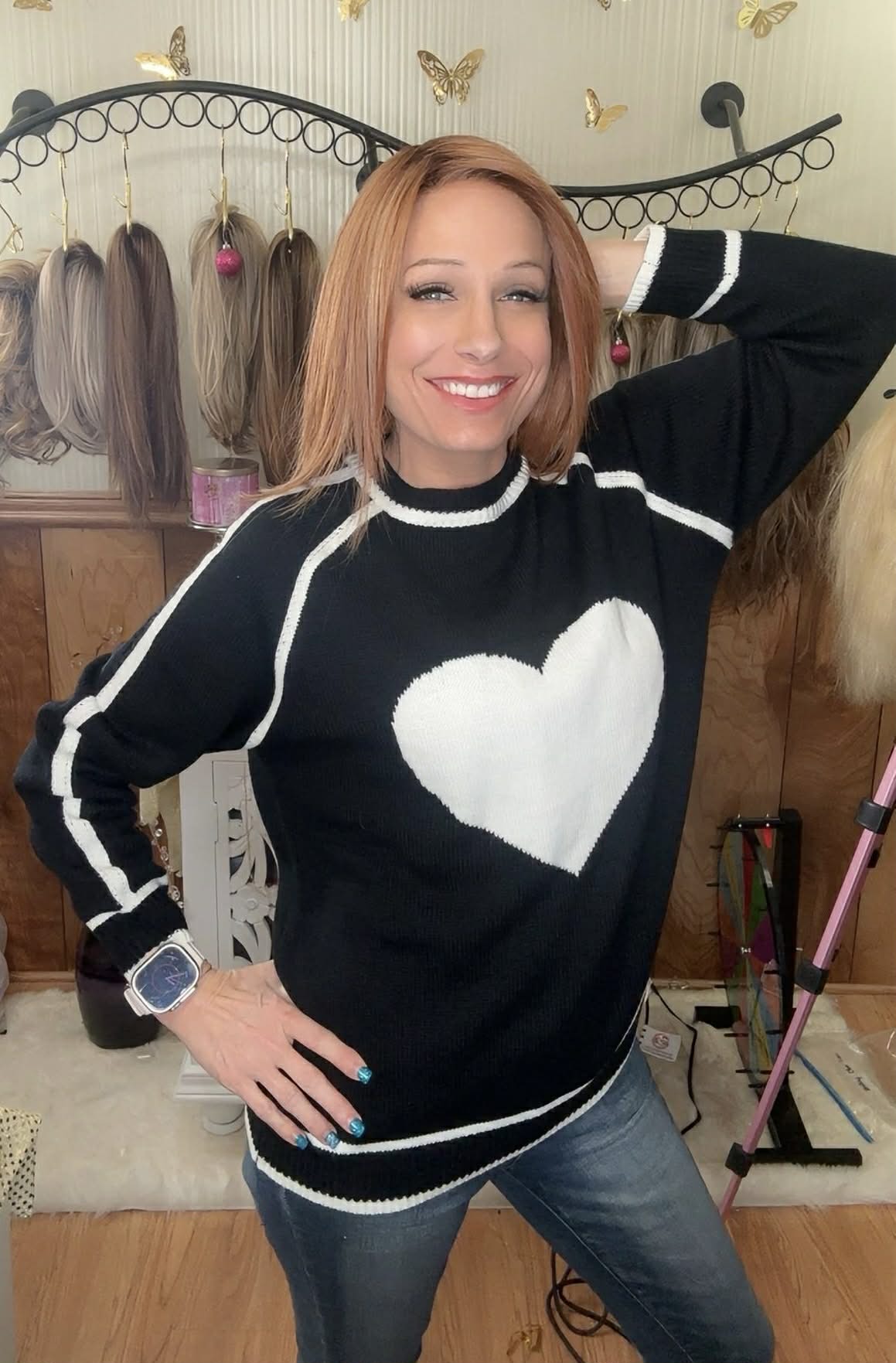 Heart Detail Knit Sweater