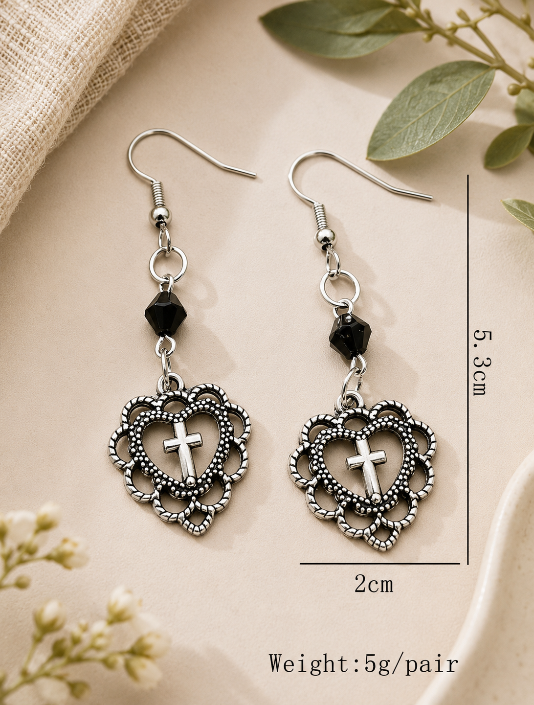 Jewelry:  Faithful Filigree Cross Dangle Earring