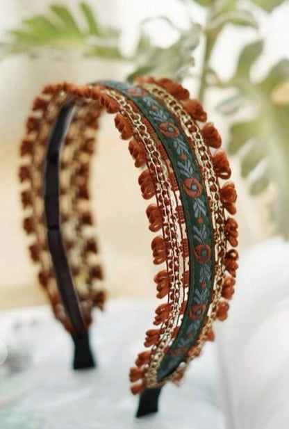 Headband:  Vintage Daisy Embroidered