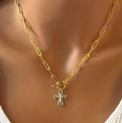 Necklace:  Rooted in Grace Cross Toggle