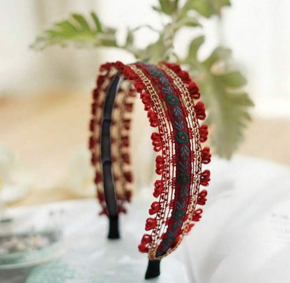 Headband:  Vintage Daisy Embroidered