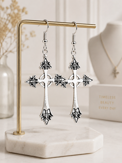 Earrings:  Grace & Glory Ornate Cross