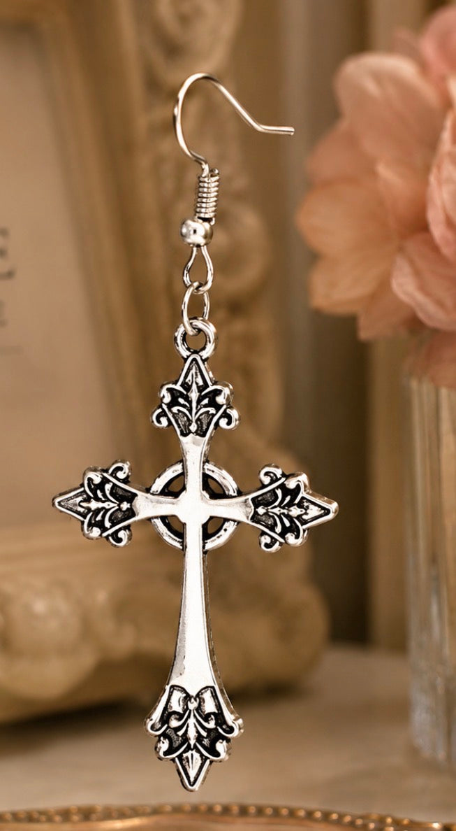 Earrings:  Grace & Glory Ornate Cross
