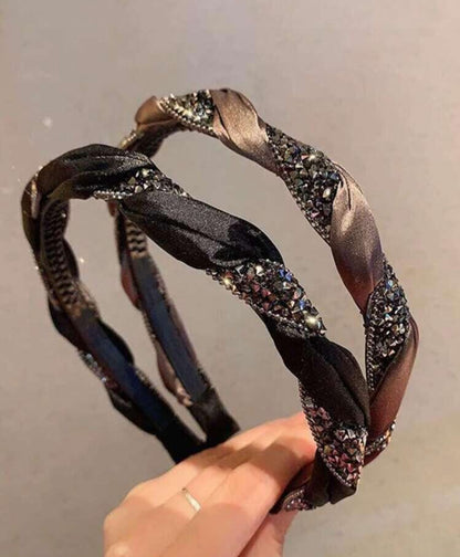 Headband:  Satin and Bling Twist