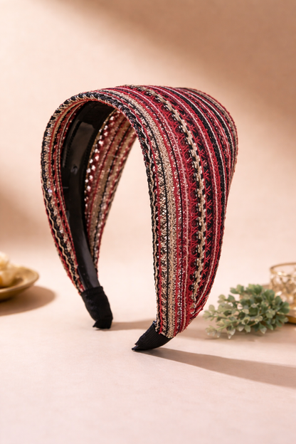 Headband:  Boho Style Wide Linen Headband- Astd Colors