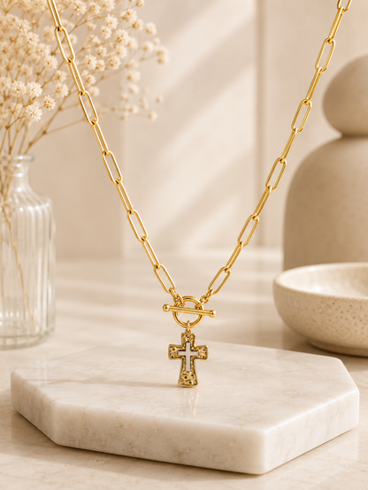 Necklace:  Rooted in Grace Cross Toggle