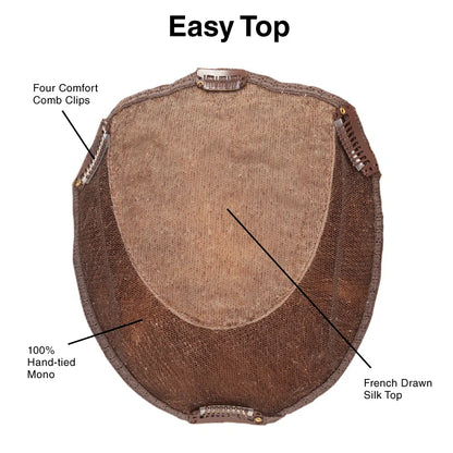 Easy Top Human Hair Topper - 10"