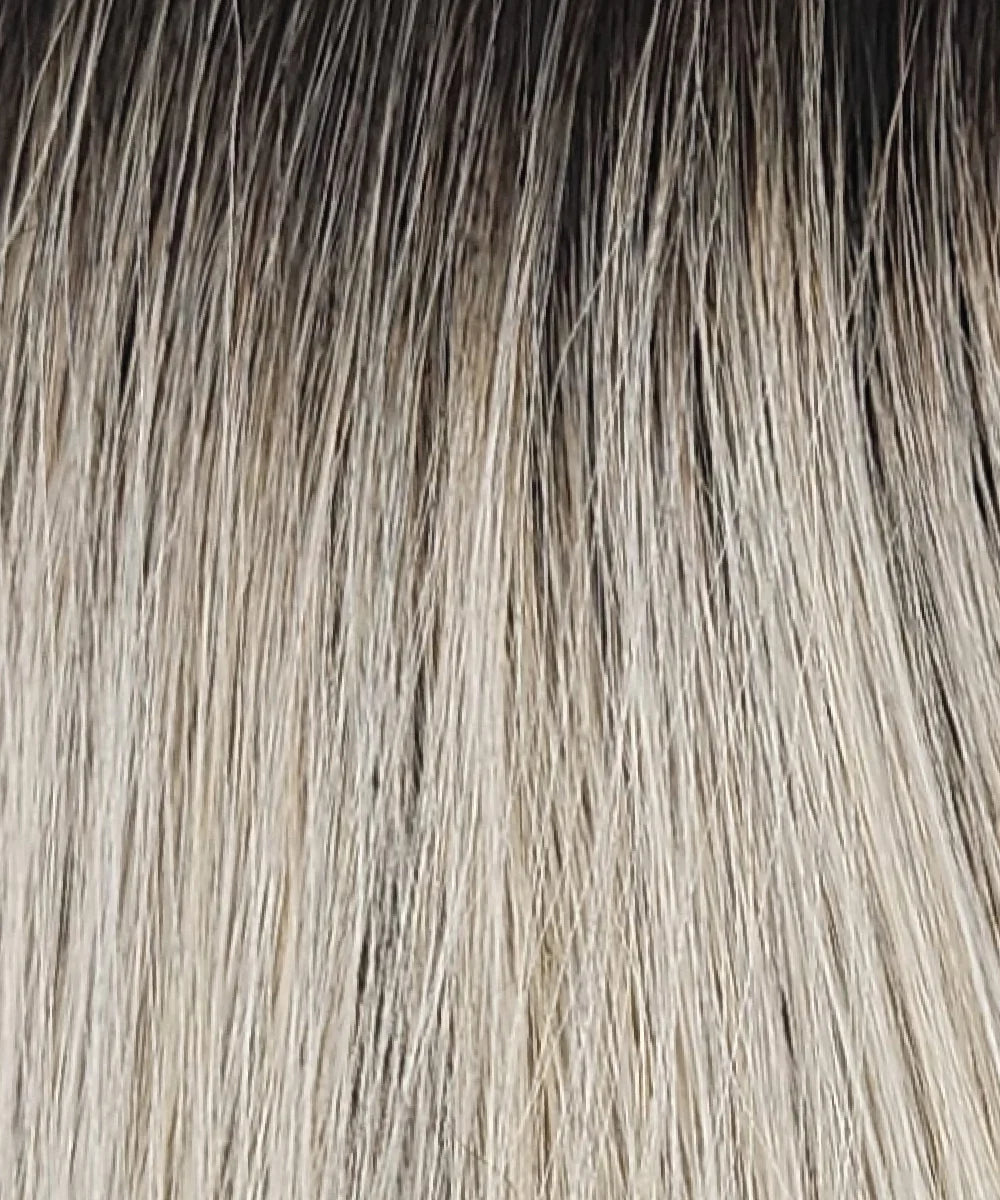 SILVERSUNRT8 - Iced Blonde Dusted with Soft Sand & Golden Brown Roots