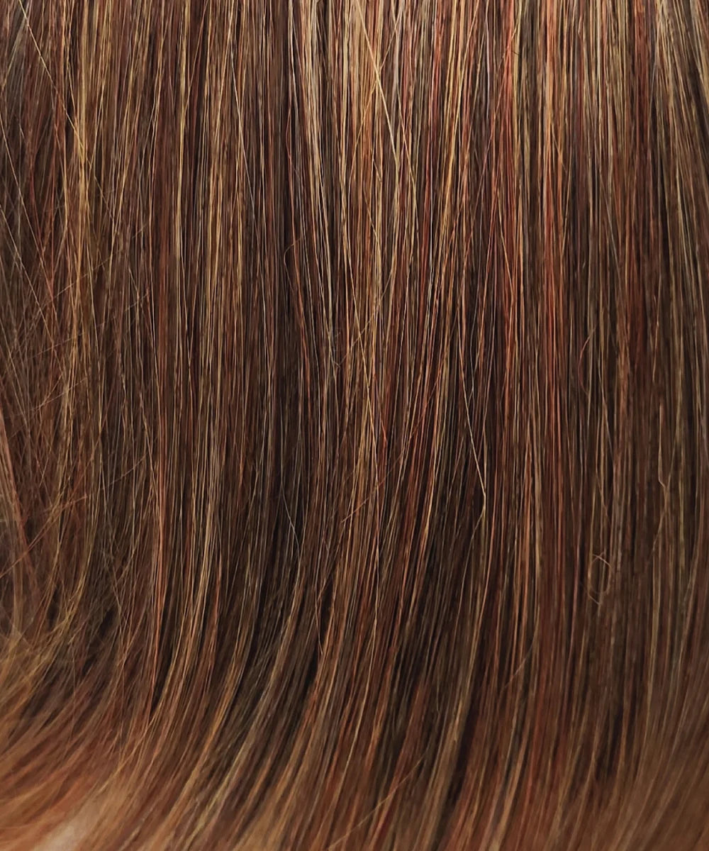 COPPERSUNSET - Chestnut Brown with Vibrant Copper Red Highlights / Subtle Auburn Tipped Ends