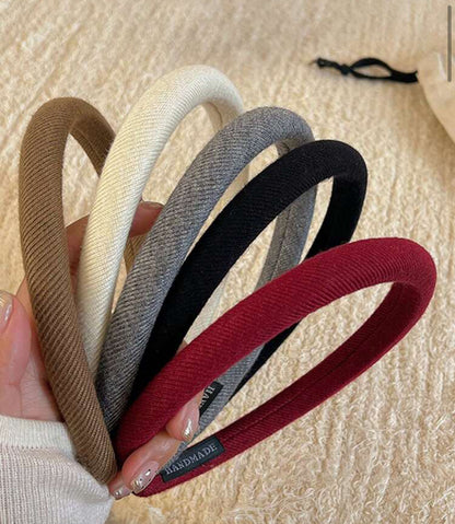 Headband: Solid Color Minimalist Style in Astd Colors