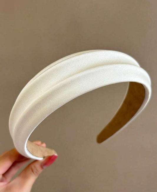 Wide Solid Satin Headband