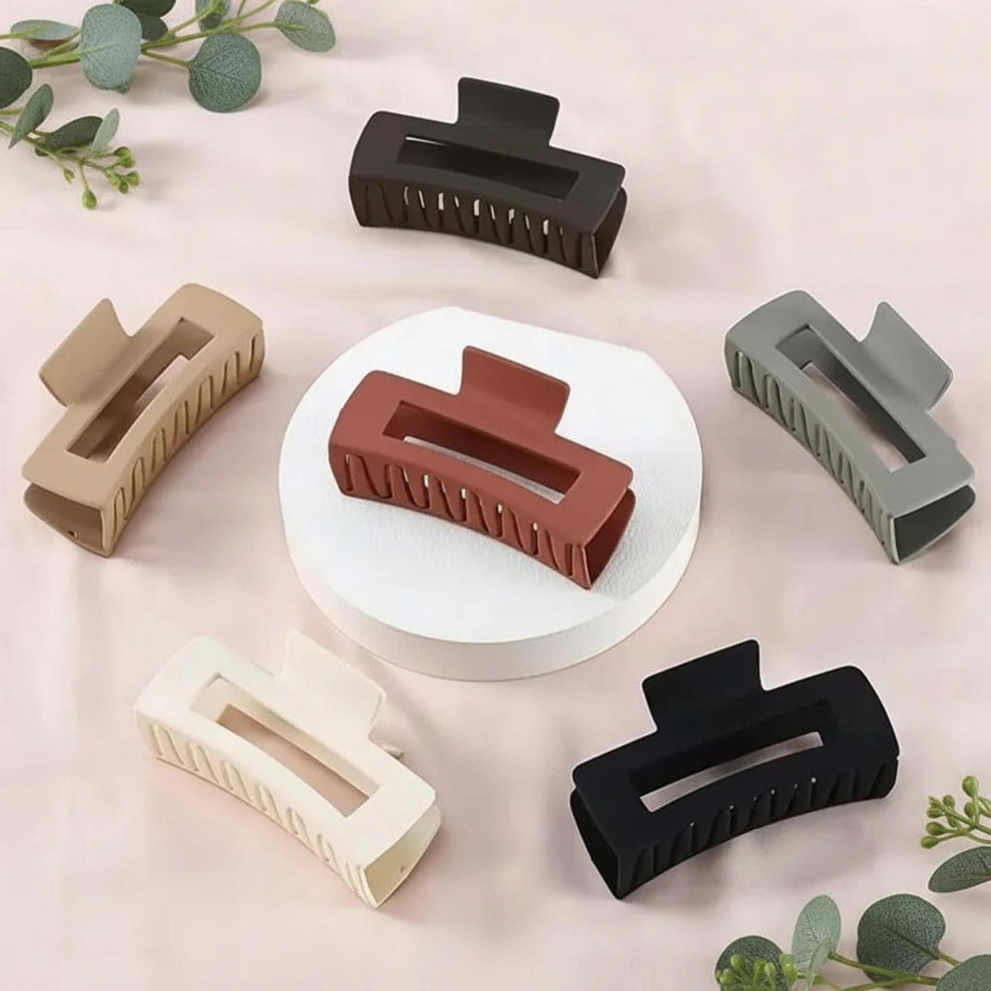 Large Minimalist Square Hair Claw Clip-set of 3