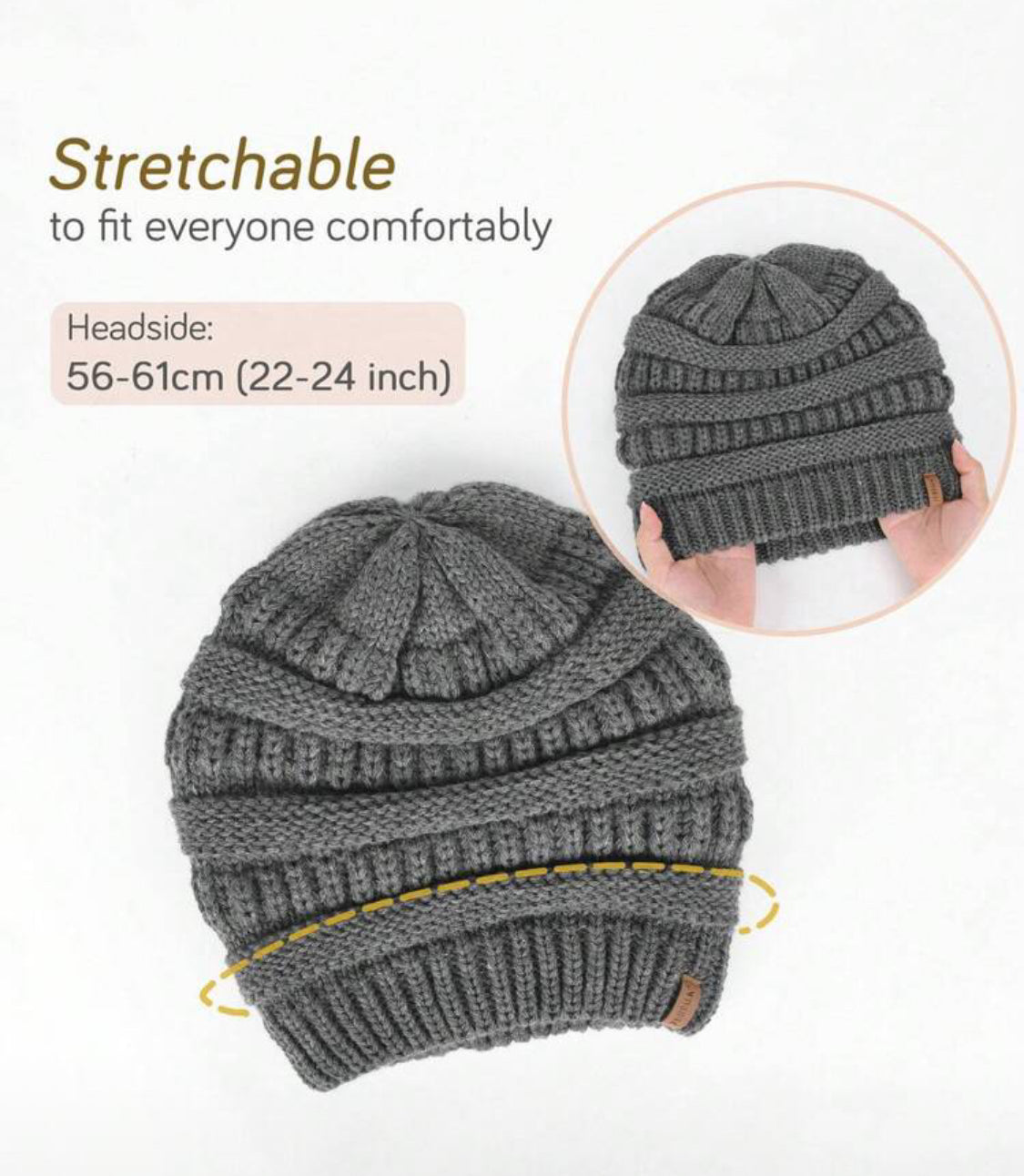 Slouch Style Beanie with Paisley Silk Lining