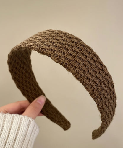 Headband:  Knitted/Woven Wide in Neutral Collection
