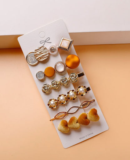 Clips:  Pearl - 6 PC Set in Assorted Colors