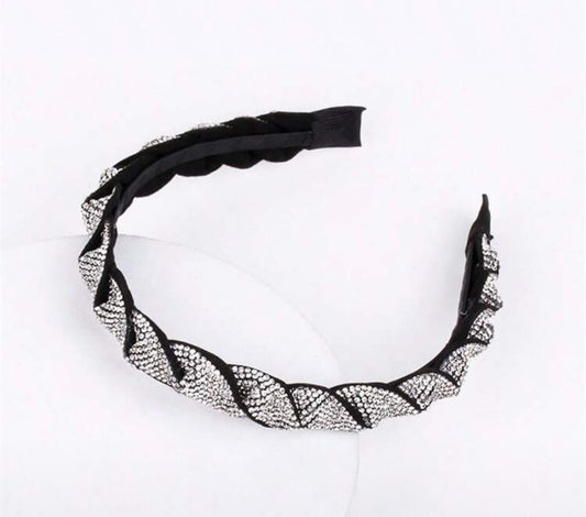 Headband: Silk and Rhinestone Twist