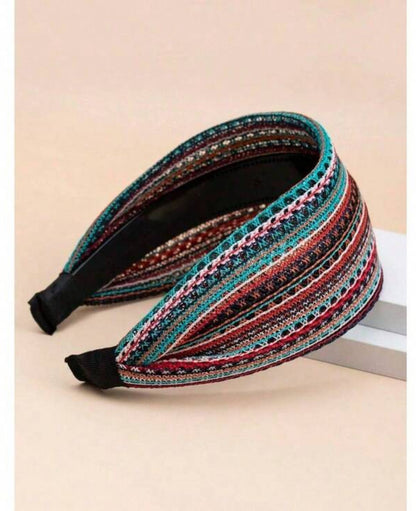 Headband:  Boho Style Wide Linen Headband- Astd Colors