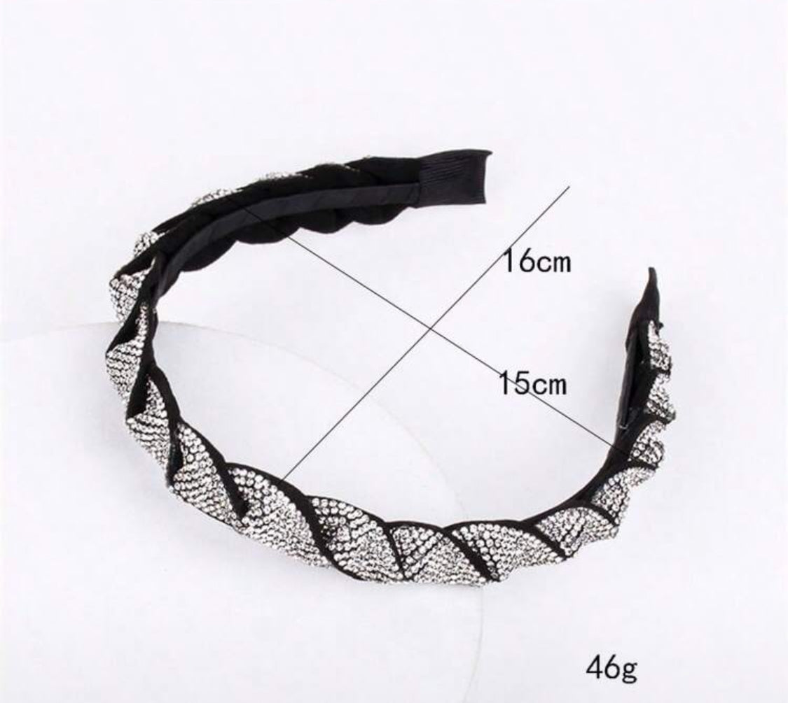 Headband: Silk and Rhinestone Twist