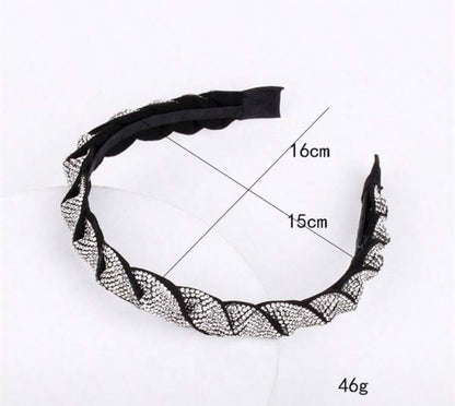 Headband: Silk and Rhinestone Twist