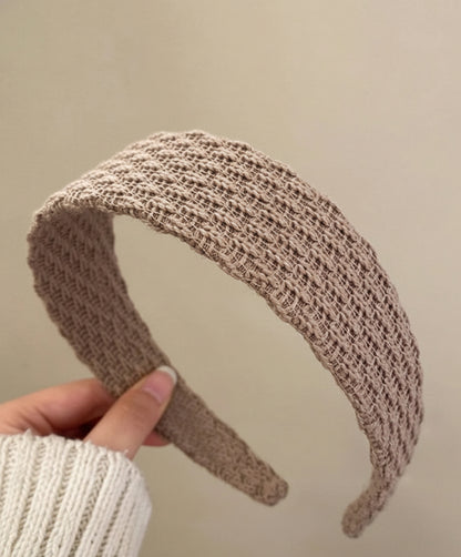Headband:  Knitted/Woven Wide in Neutral Collection