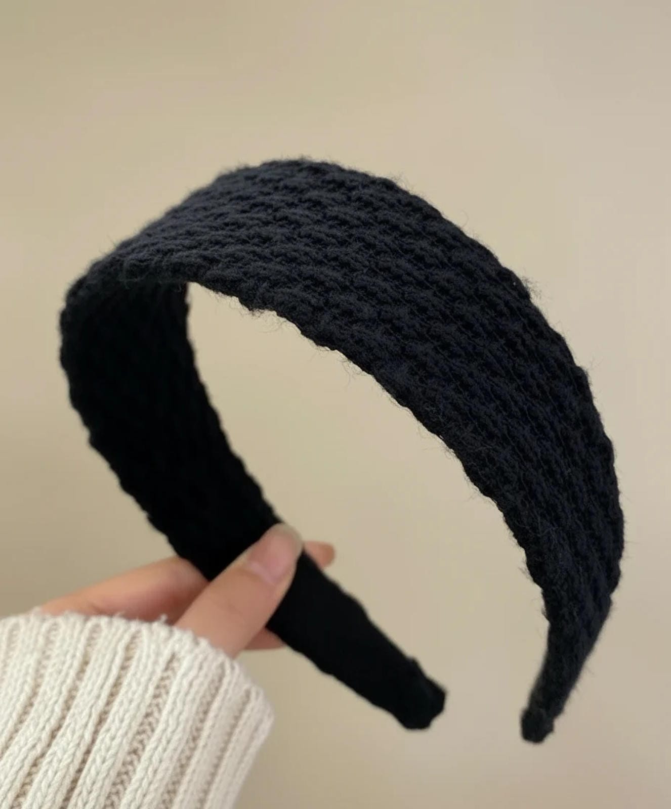 Knitted/Woven Wide Headbands – Neutral Collection