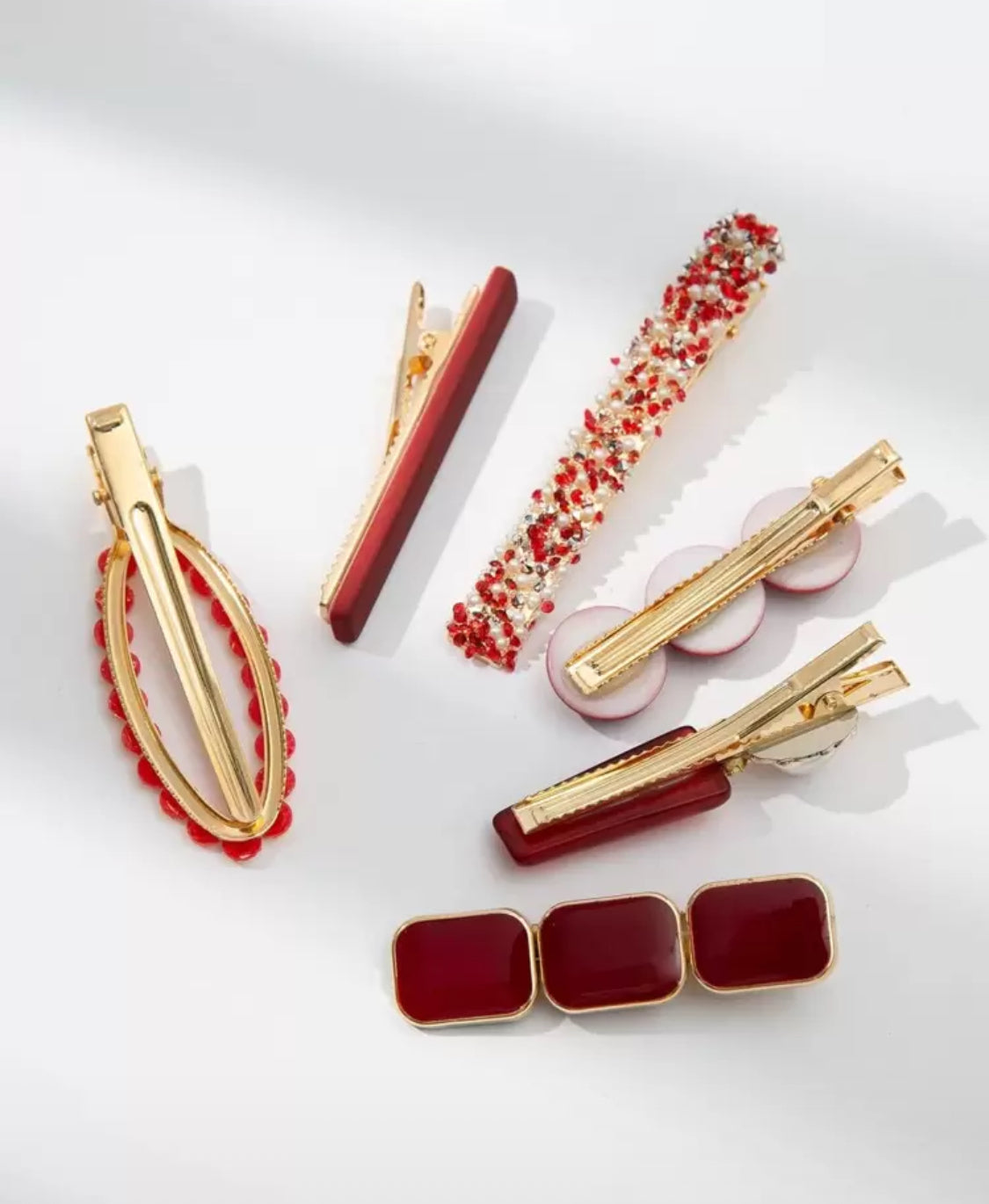 Pearl Hair Clips- 6 PC Set