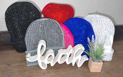 Beanie:  Rhinestone Bling Assorted Colors