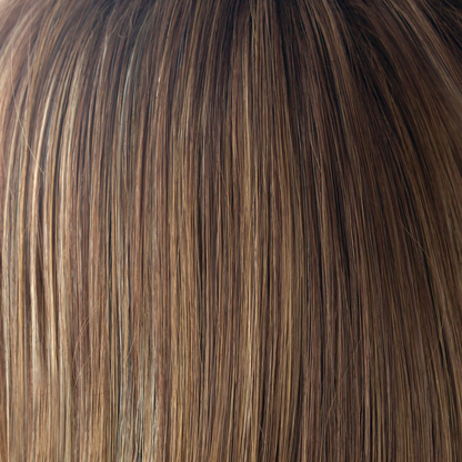 Almond Spice-R  -  Toasted almond tones, beige and gold blonds with medium mocha brown root
