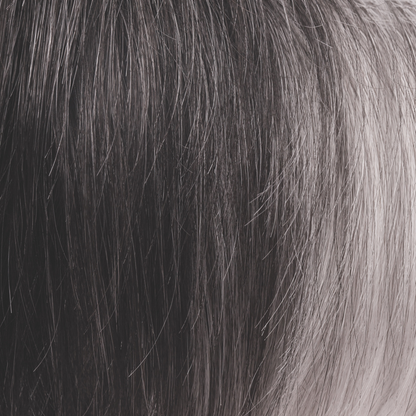 Black Onyx  -  This sultry, modern color is a combination of warm, off-black base with a hint of platinum white. Black Onyx features a nice balance of soft platinum white highlights carefully placed in front, resulting in a fashion-forward look for any style!