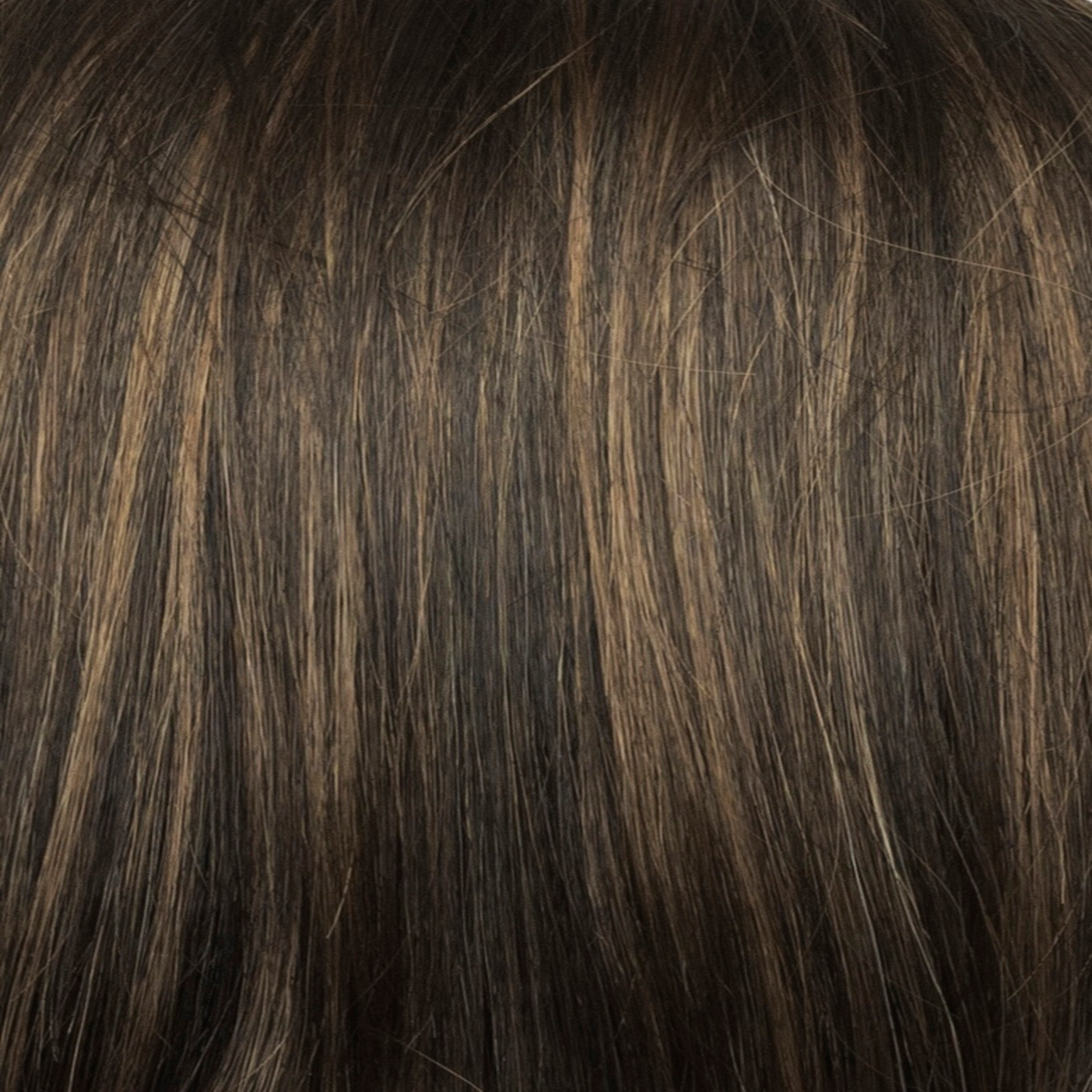 Brown Sable  -  A neutral medium brown base with cool light brown highlights. With face-framing strands, this will brighten any complexion.