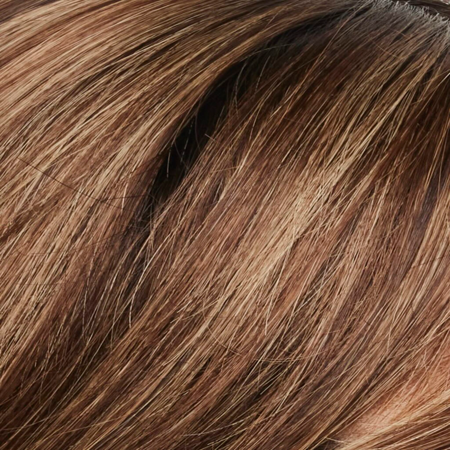 Chocolate Parfait Root - Warm, dark-brown base with natural creamy highlights. This soft, dark brown root tone creates a natural, yet dimensional appearance.