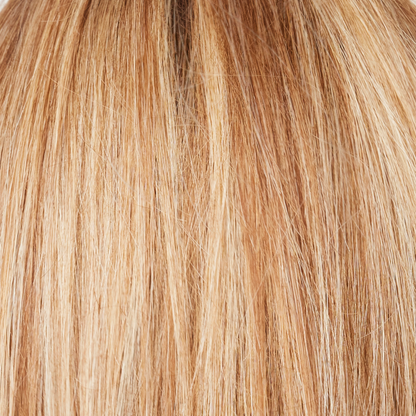 Hazelnut Cream Root  -  The soft brown root tone, warm golden blond base with soft creamy highlights. 