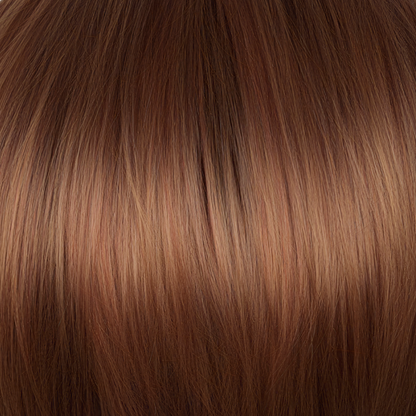 NM Venetian Red-R - This beautifully crafted shade features rich chestnut roots that transition seamlessly into a vibrant mix of pale copper, soft mahogany, and warm burnt-toffee cherry tones. This expertly blended palette creates a sophisticated, high-fashion salon finish.