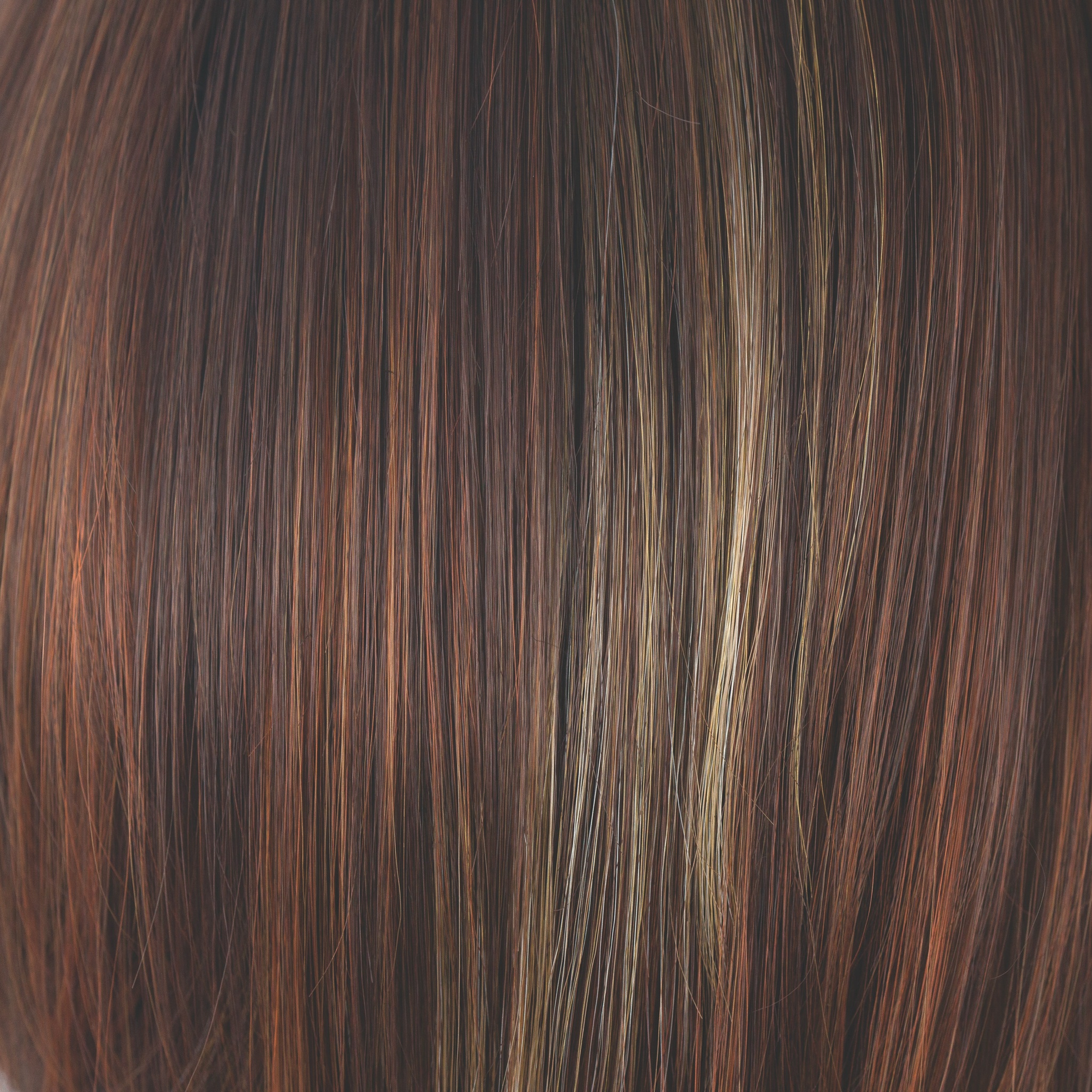 Razberry Ice-LR  -  A long rooted dark raspberry regrowth with a blend of dark copper and ash pearl medium blond highlights.