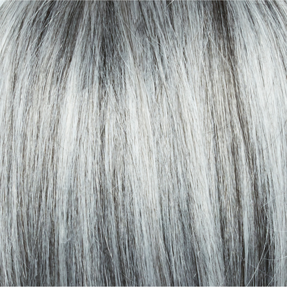 Salt & Pepper  -  A natural blend of silvery gray and deep charcoal. The silver tones (salt) blended with a darker smoky hues (pepper). 