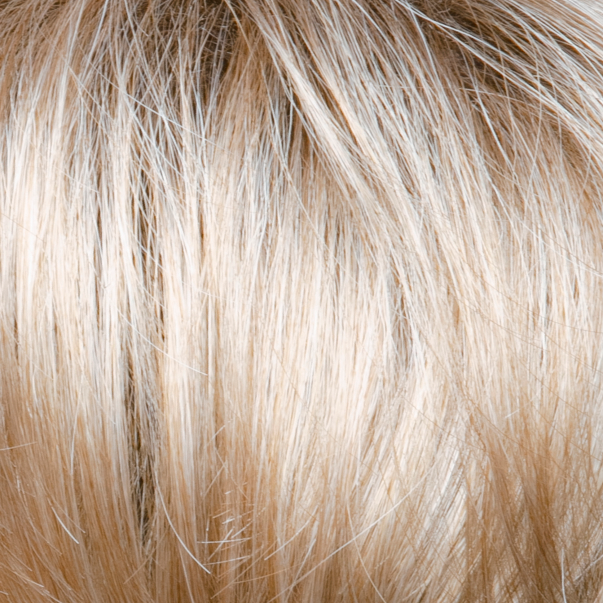 Sandy Mink  -  A medium cool brown root at the base, followed by cool cream blonds. It has very fine weaves of sandy tones with a truffle hue.