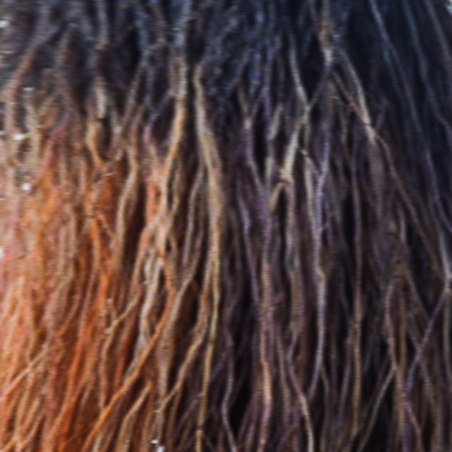 Terracotta-H  -  A mulit-tonal hybrant red with a dark red brown paprika regrowth, boasts a lovely selection of chocolate, henna, amber blond and terracotta weaves running through this super special shade. 